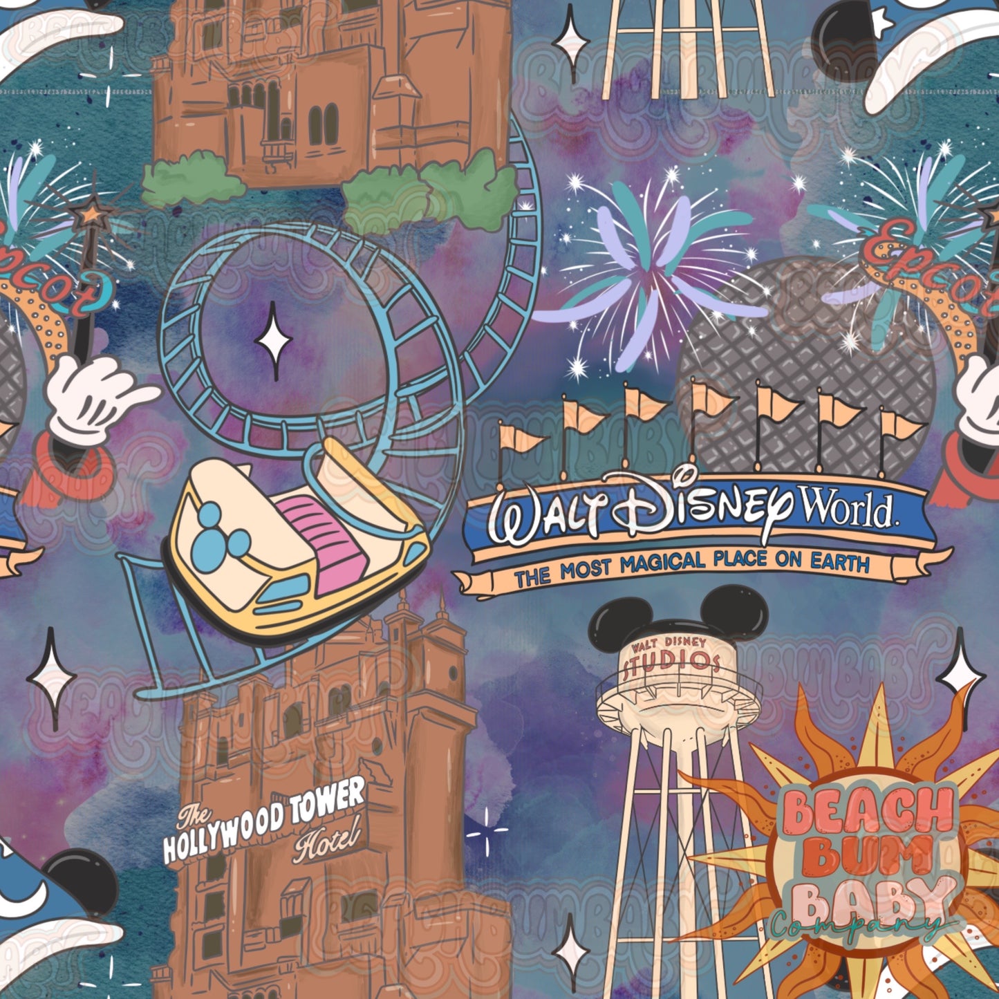 Mouse theme park purple