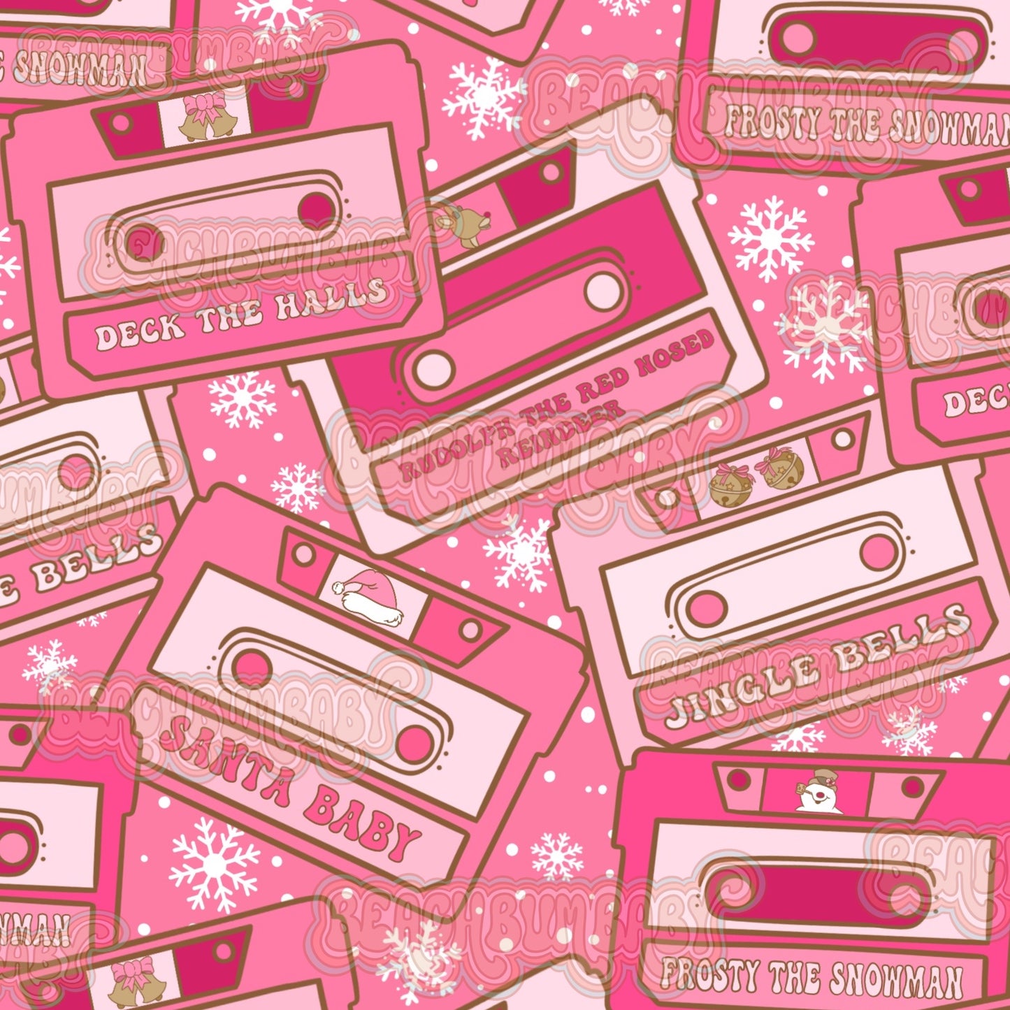 Christmas cassettes pink