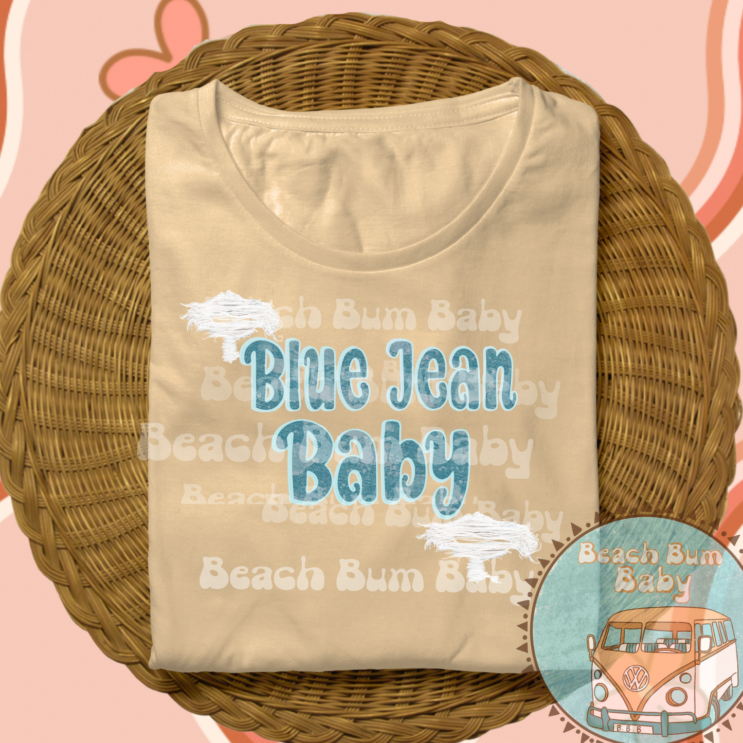 Blue Jean baby distressed PNG