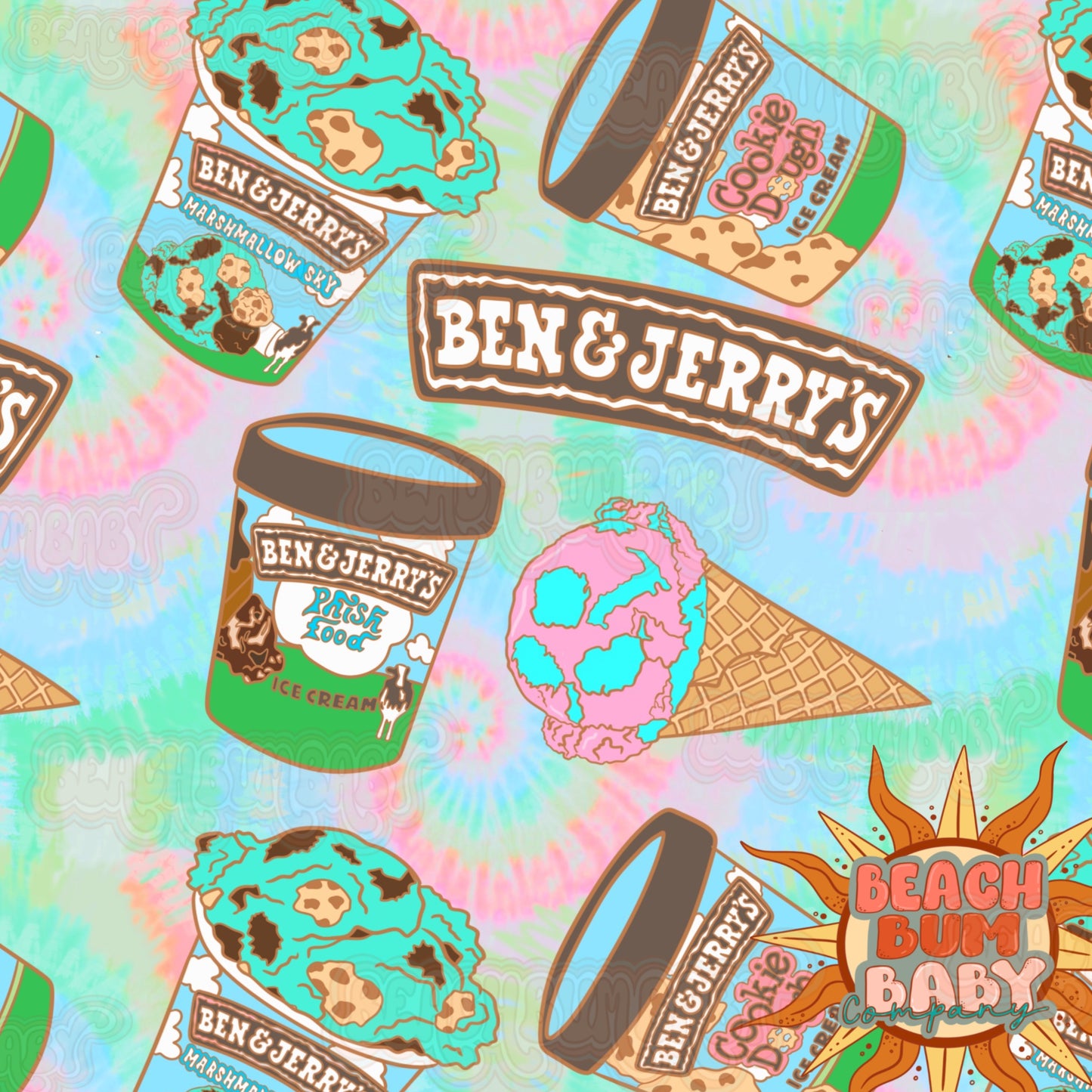 Tie dye Ben & Jerry’s