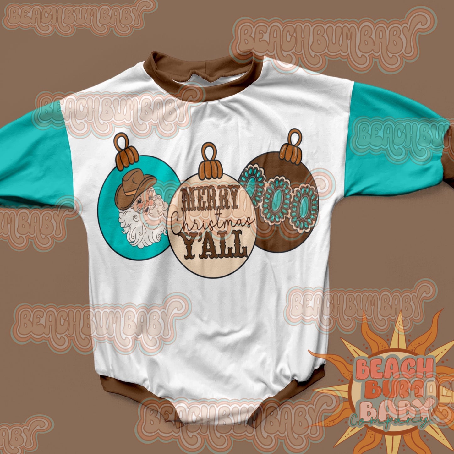 Punchy western Xmas ornaments PNG