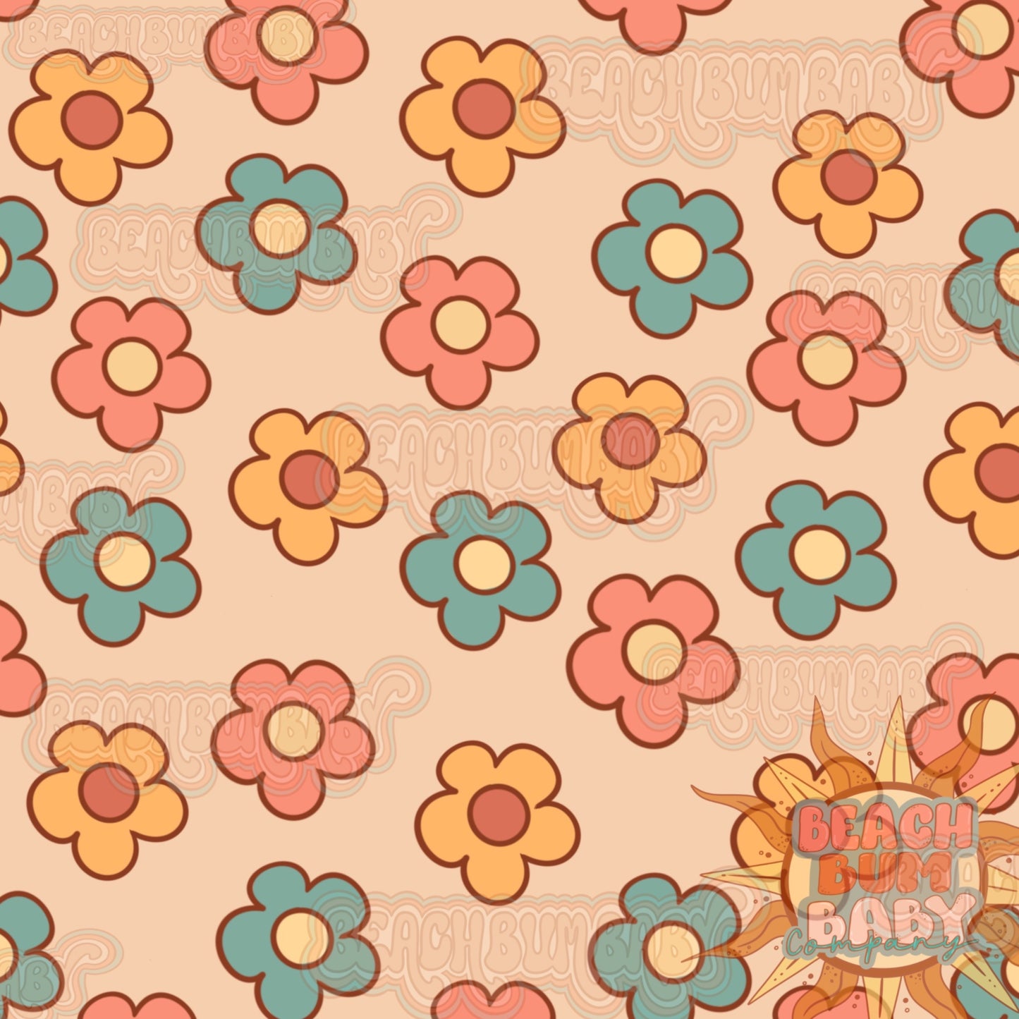 Groovy flowers mamas girl coord