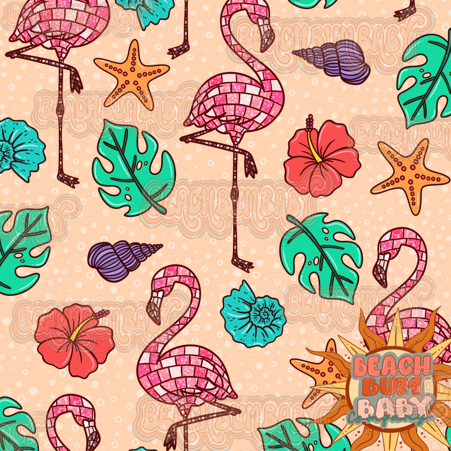 Disco Flamingos Bright