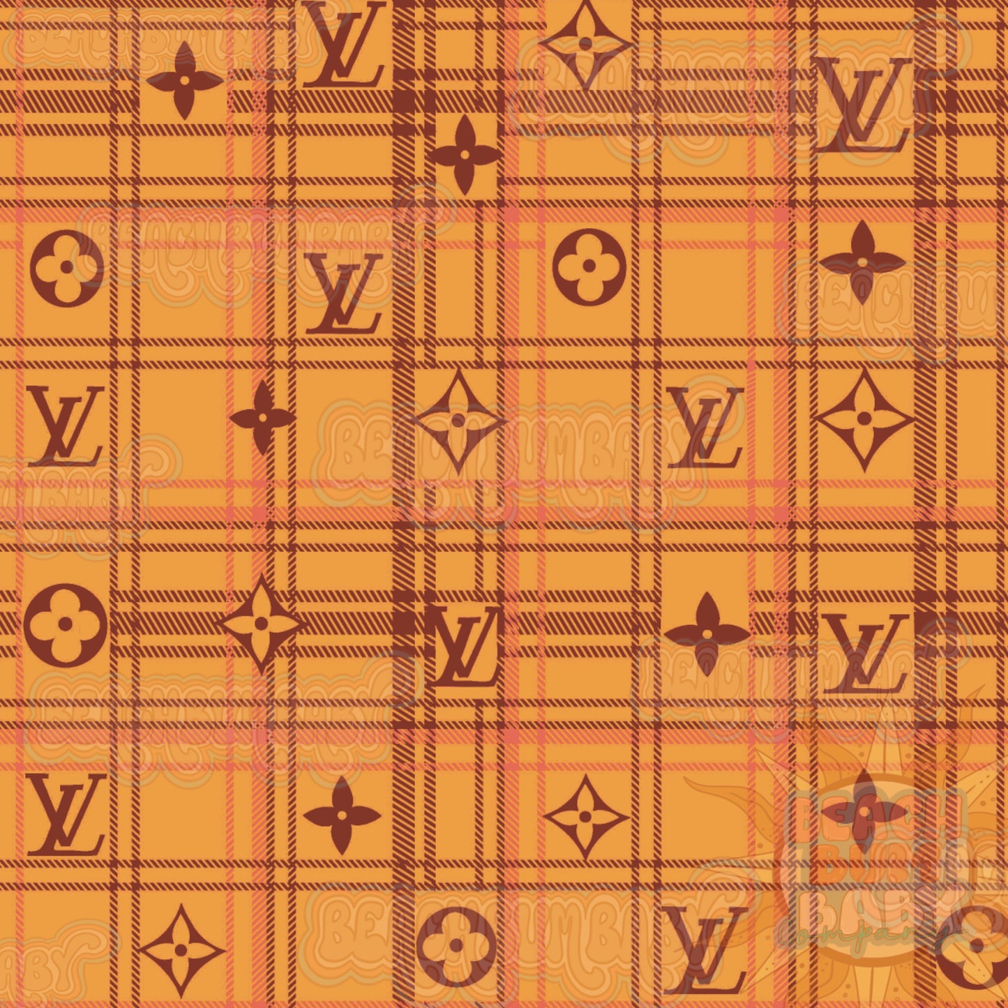 Boujee fall plaid orange