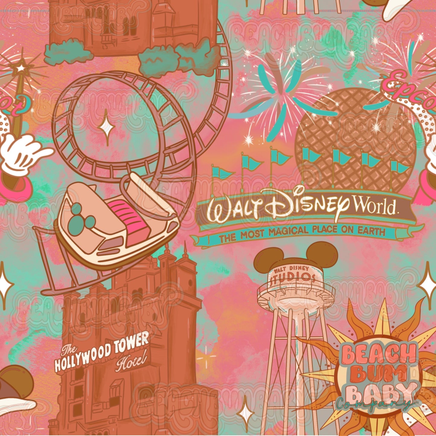 Mouse theme park pink