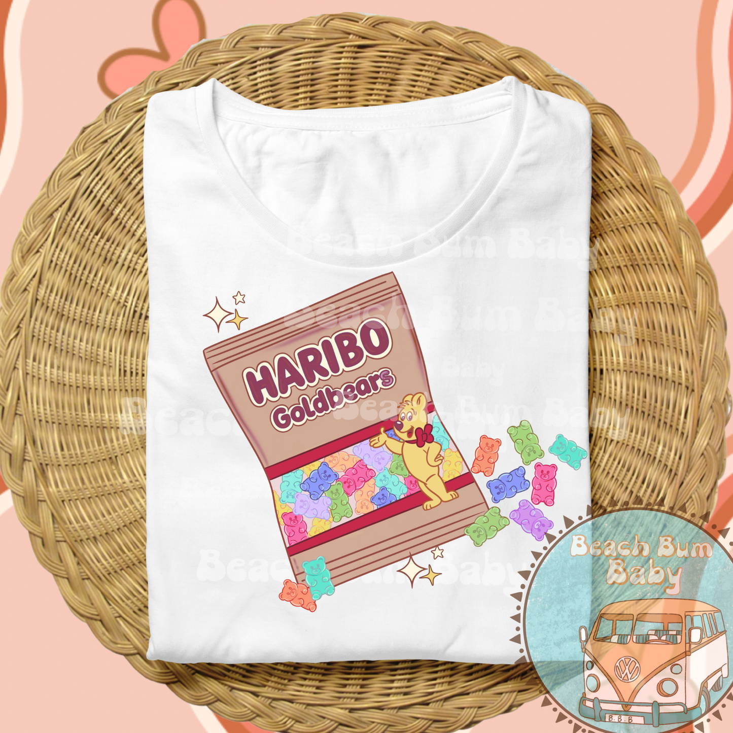 Haribo gummies pastel PNG