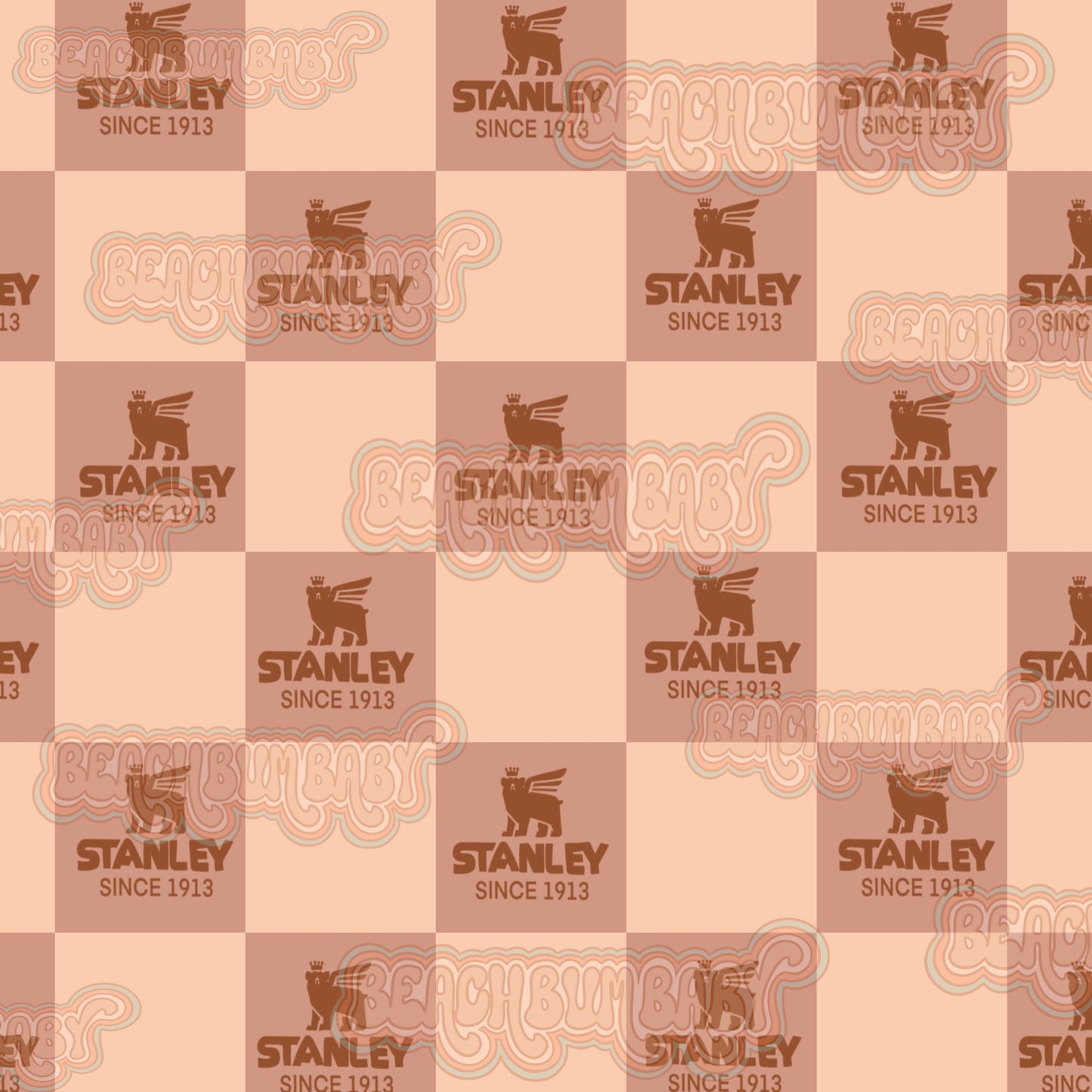 Tumblr cup checkered beige