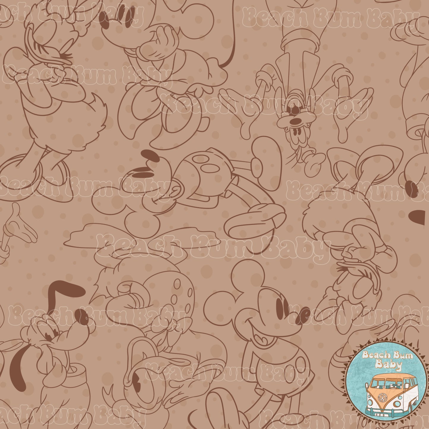 Mouse & friends drawing outline