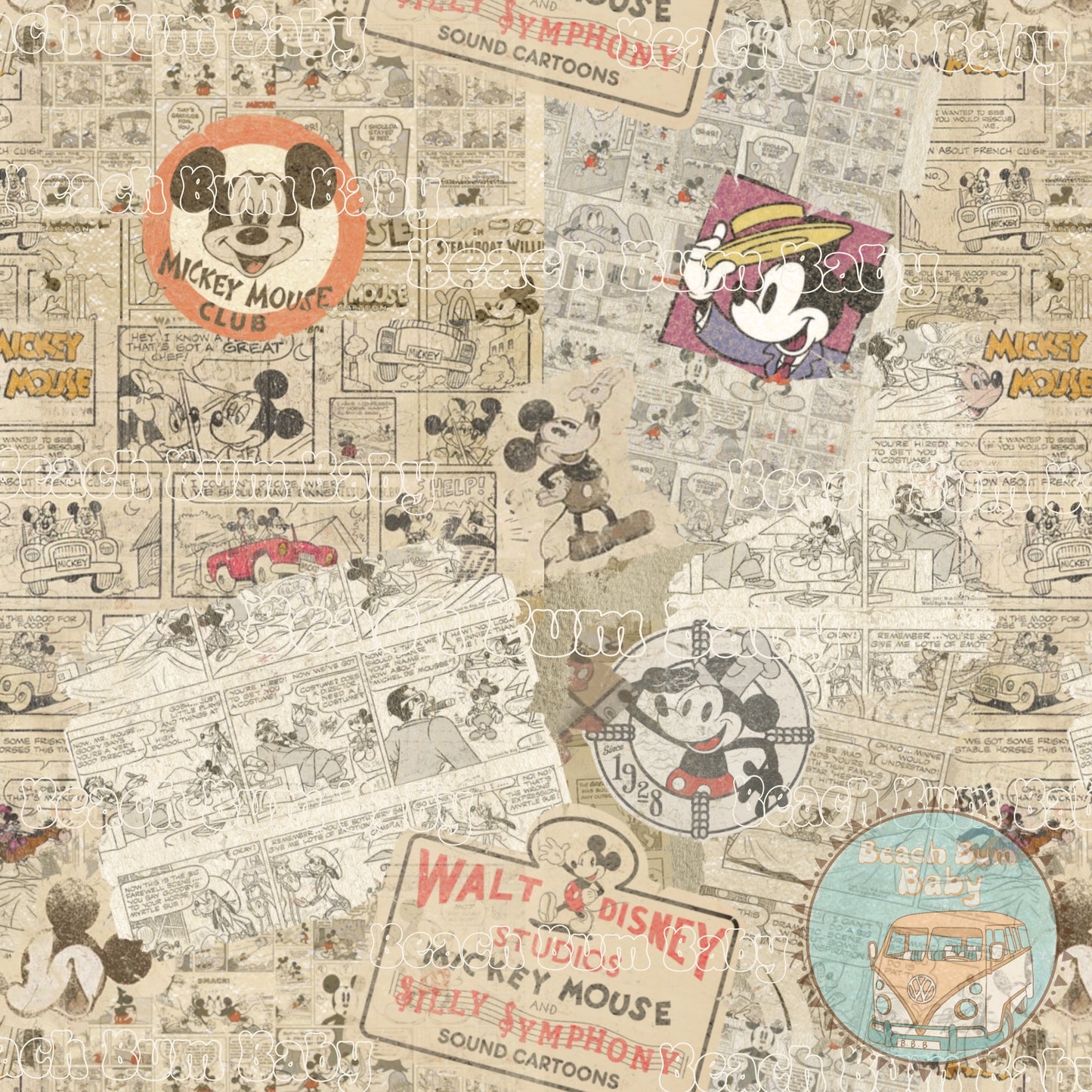 Vintage mouse newspaper