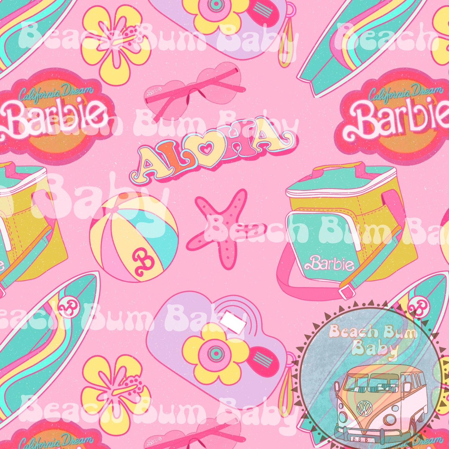 Retro doll summer pink