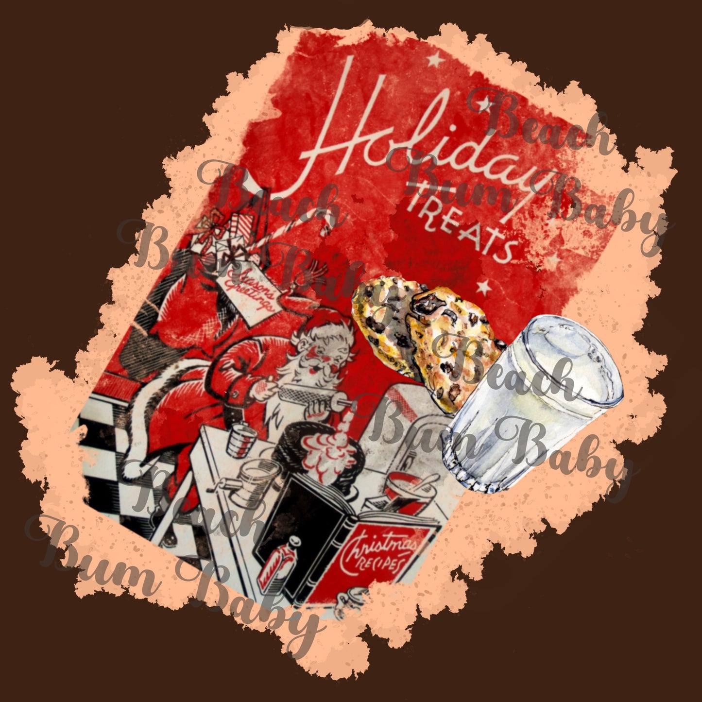 Vintage holiday treats PNG