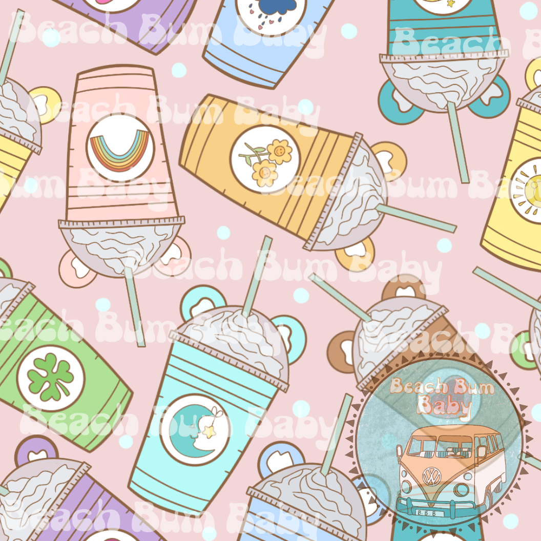 Caring bears coffee pink