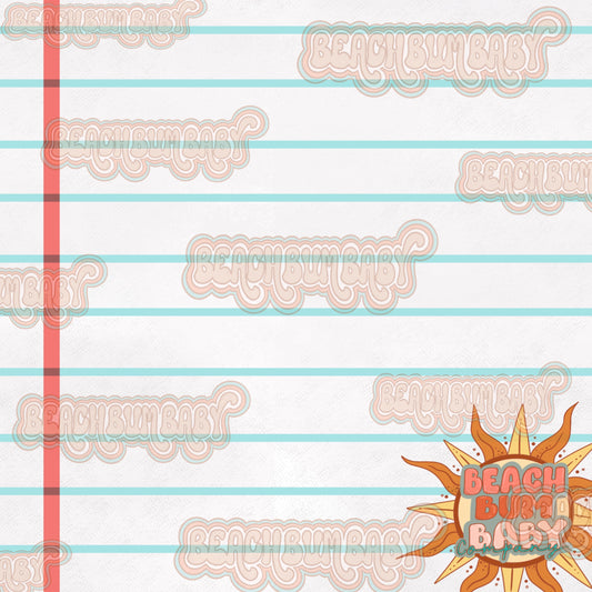 BACK2SCHOOL Notebook paper
