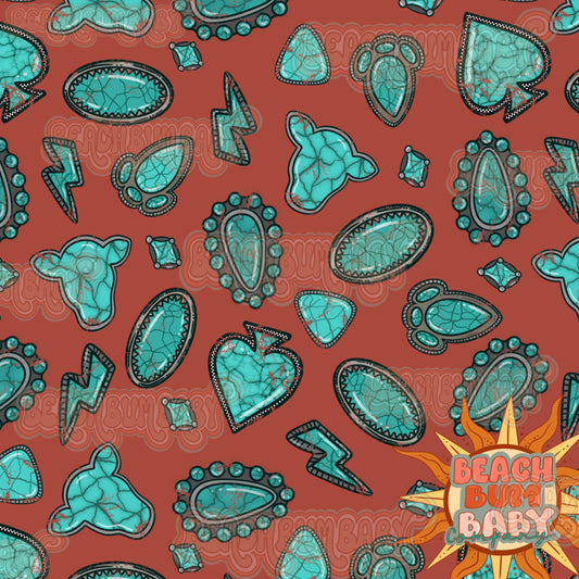 Western Turquoise gems coord