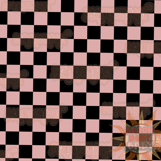 Light pink and black checkered