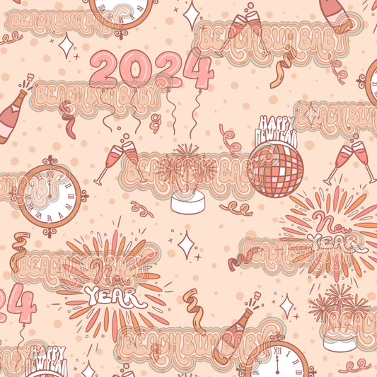 Groovy new years 2024 balloons