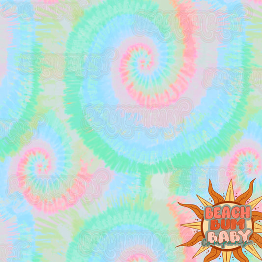 Tie Dye green and blue