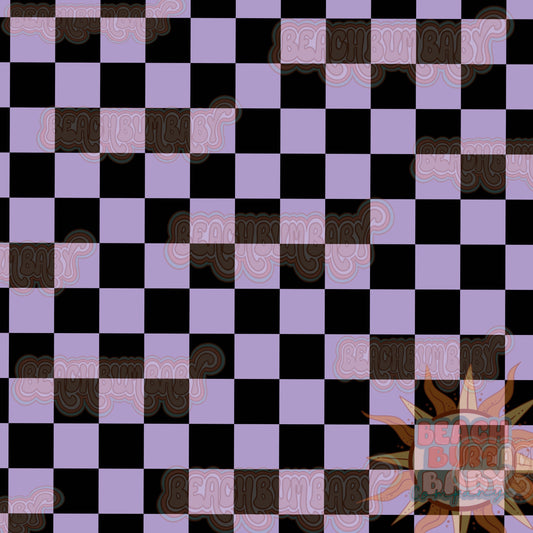Purple and black checkered