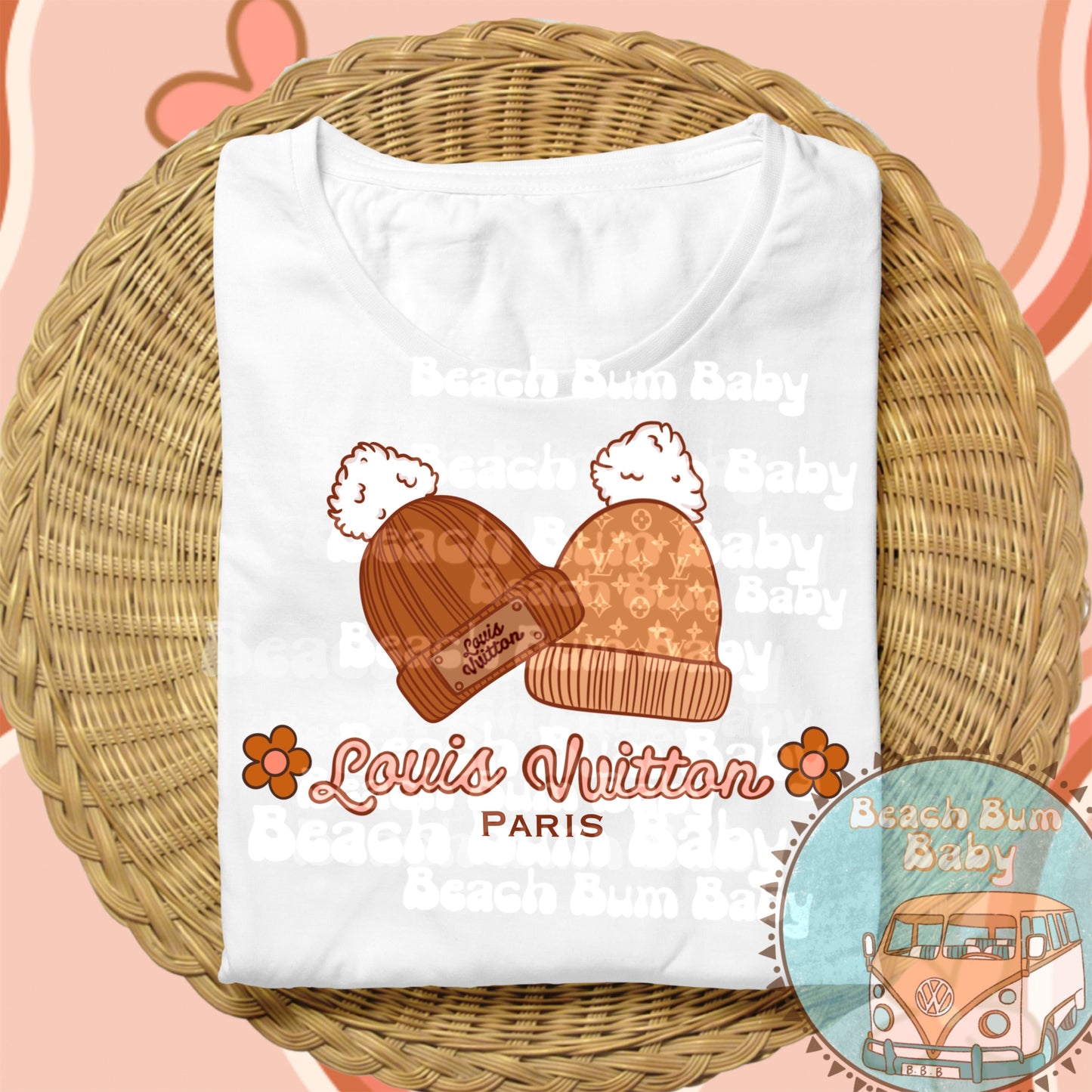 Logo beanie pink png
