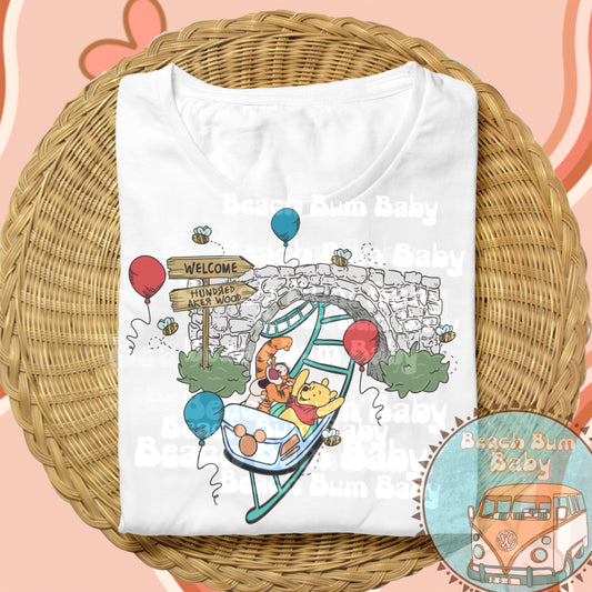 Pooh & friends roller coaster PNG