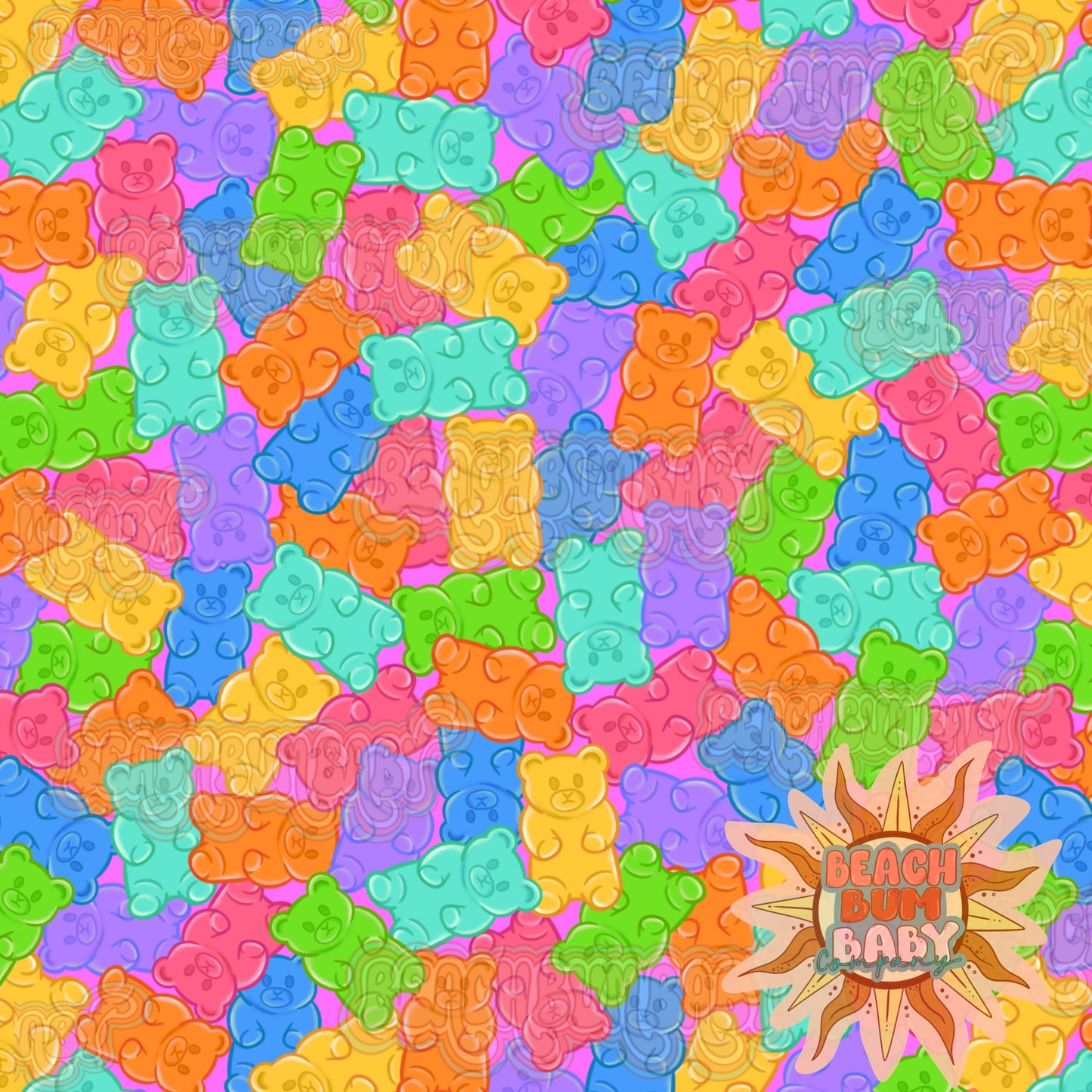 gummy bears bright background