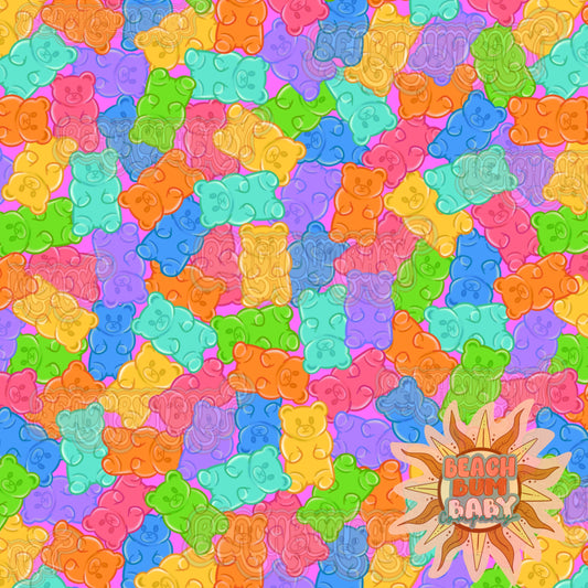 gummy bears bright background