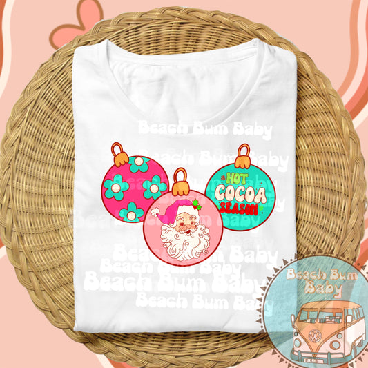 groovy Santa ornaments BRIGHT PNG