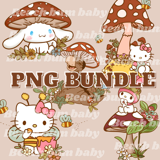 Spring cottagecore character png BUNDLE