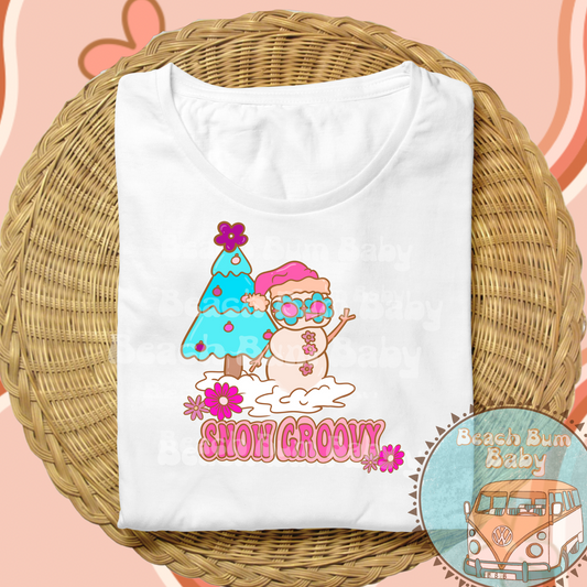 Snow groovy pink png