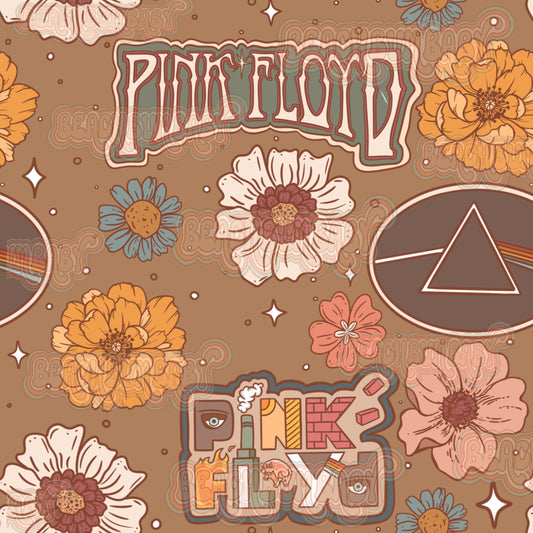 Floral boho Pink Floyd band