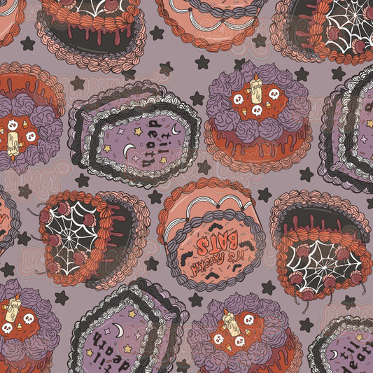 Spooky cakes purple