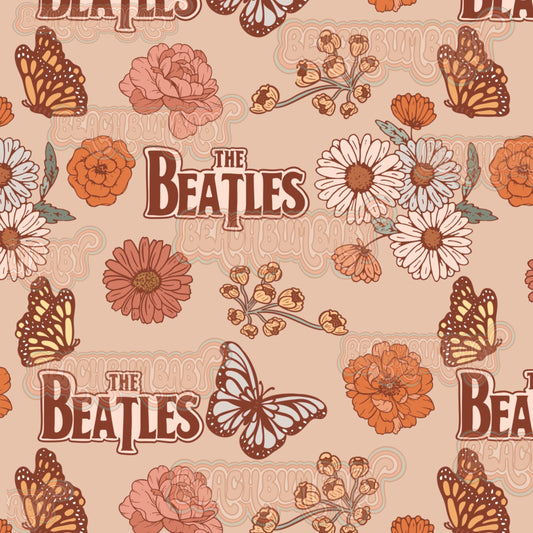 Floral boho beatles band