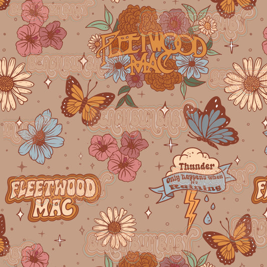 Floral boho fleetwood Mac band