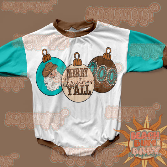 Punchy western Xmas ornaments PNG