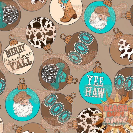Punchy western Xmas ornaments