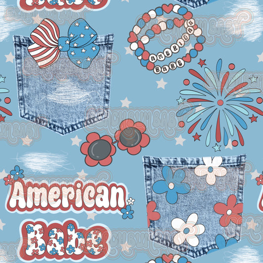 Denim American babe