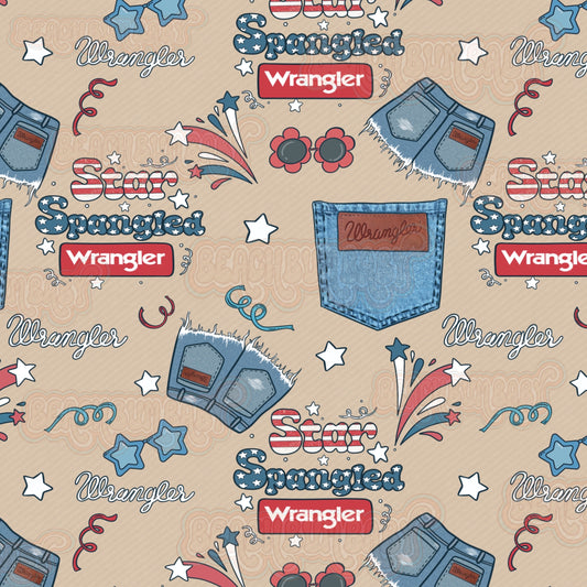 Star spangled wrangler tan