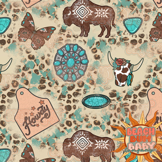 Distressed cheetah western vibes