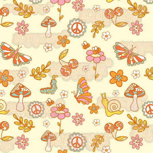 Retro spring critters beige