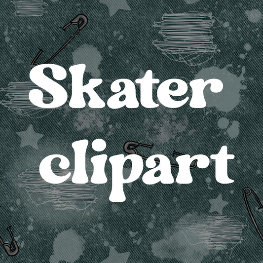 SKATER CLIPART BUNDLE