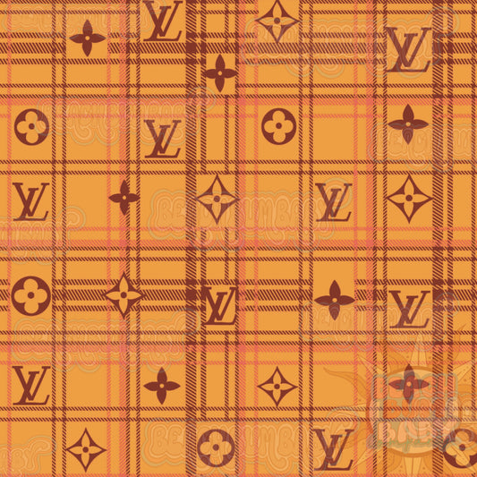 Boujee fall plaid orange