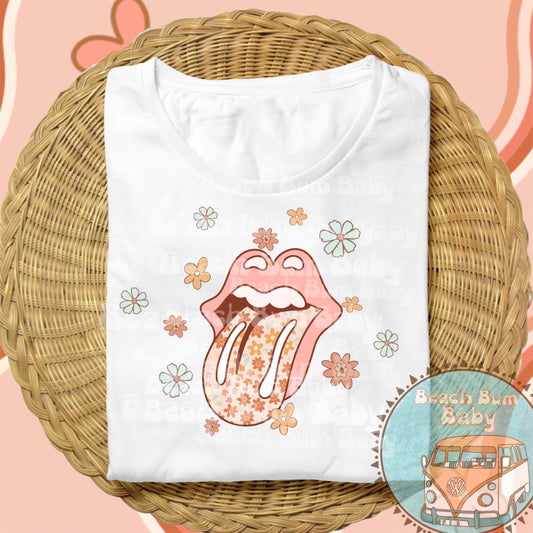 Spring floral tongue png