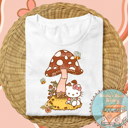 Spring cottagecore kitty PNG