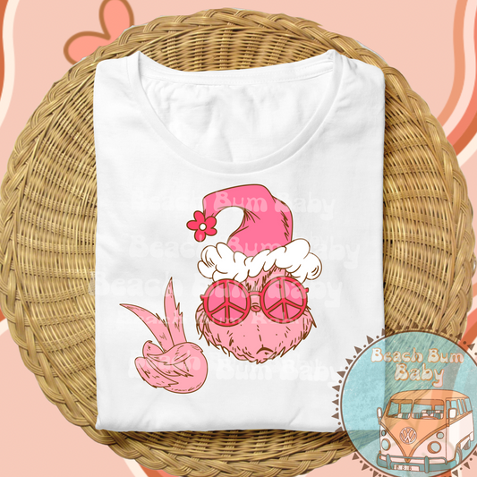 Groovy mean one peace pink png