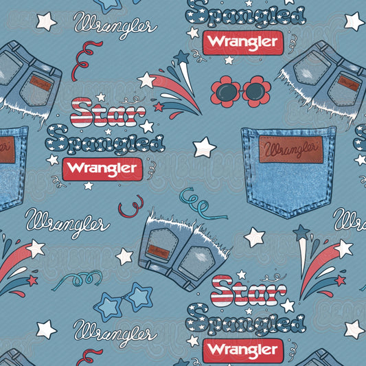 Star spangled wrangler blue