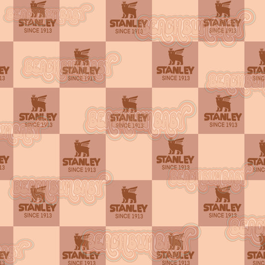 Tumblr cup checkered beige