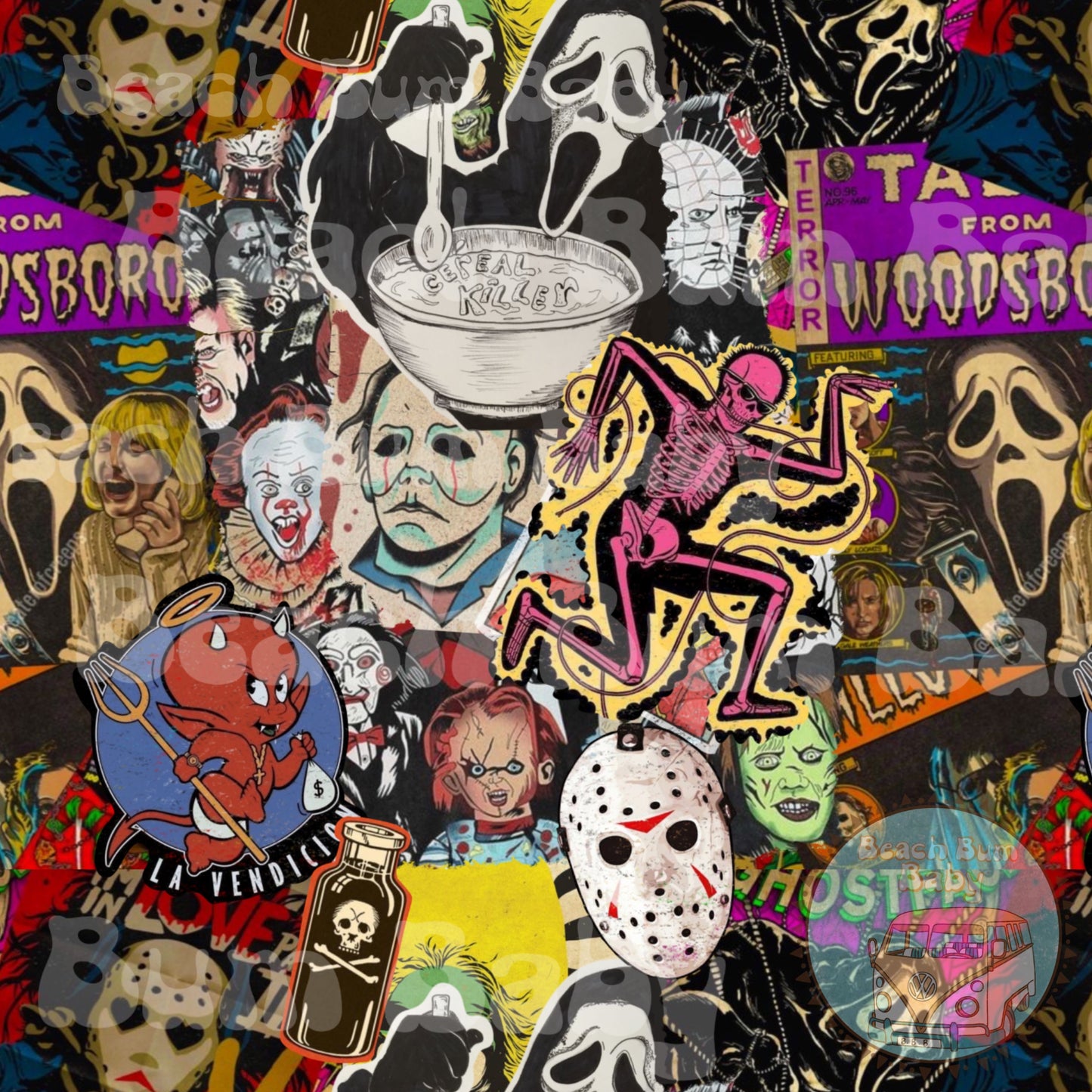 Vintage horror collage