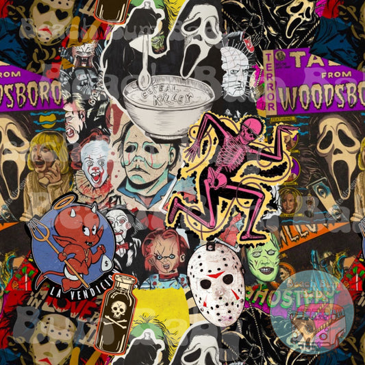 Vintage horror collage