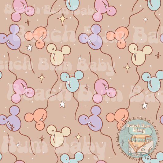 Mouse balloons tan