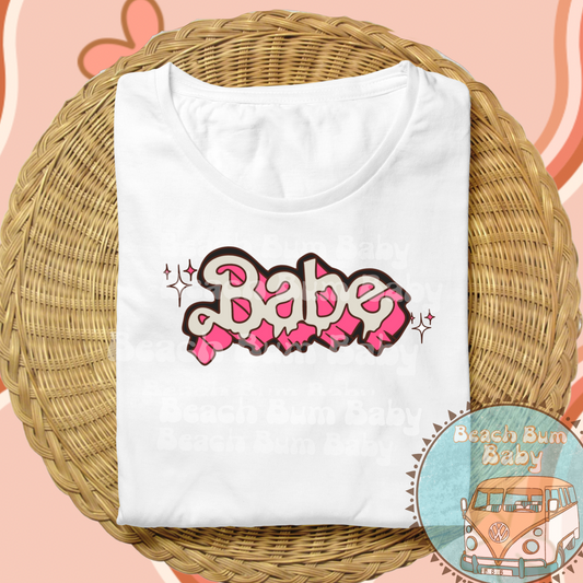 Hot pink BABE PNG